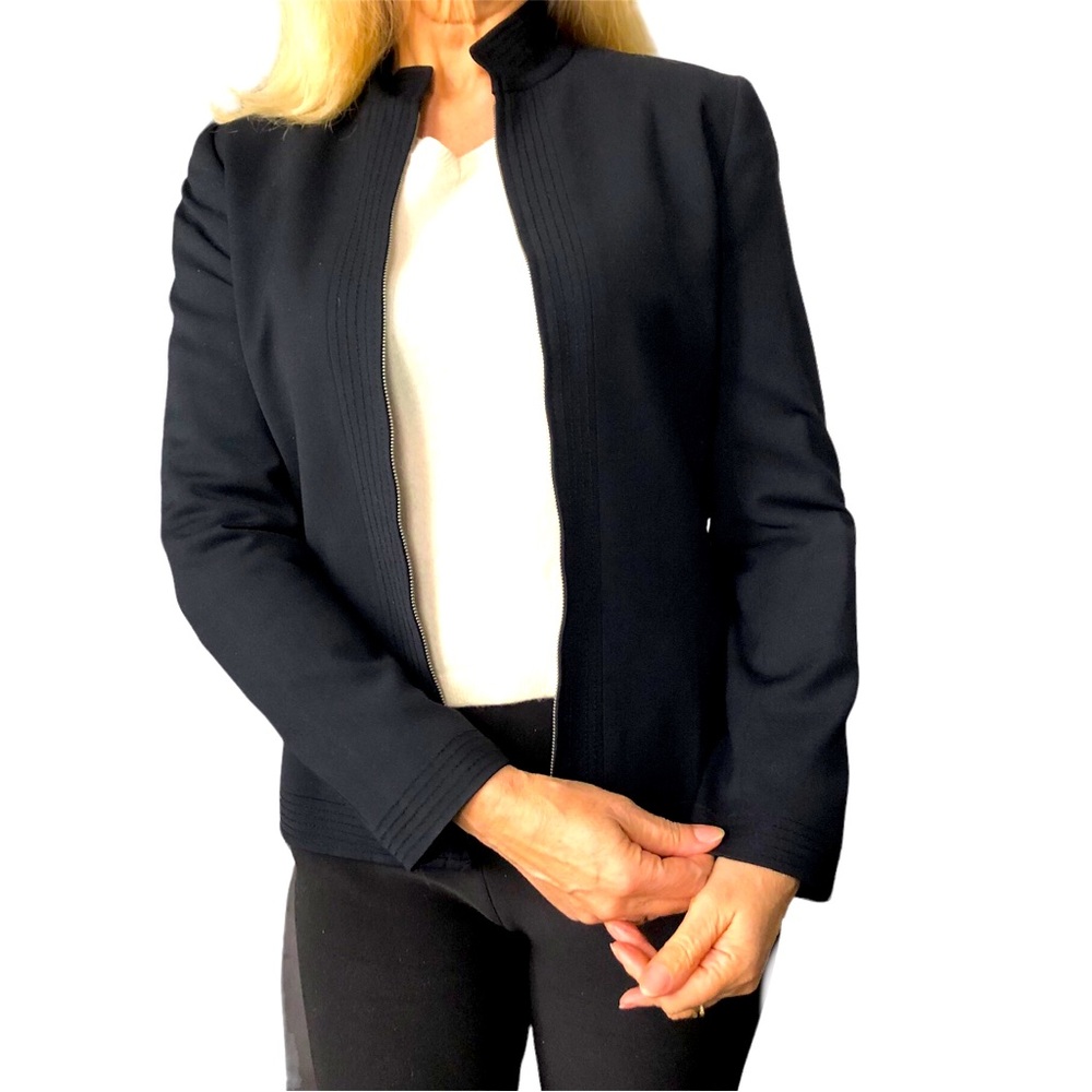 Casual Corner Ladies Black waist length size 8 dress jacket